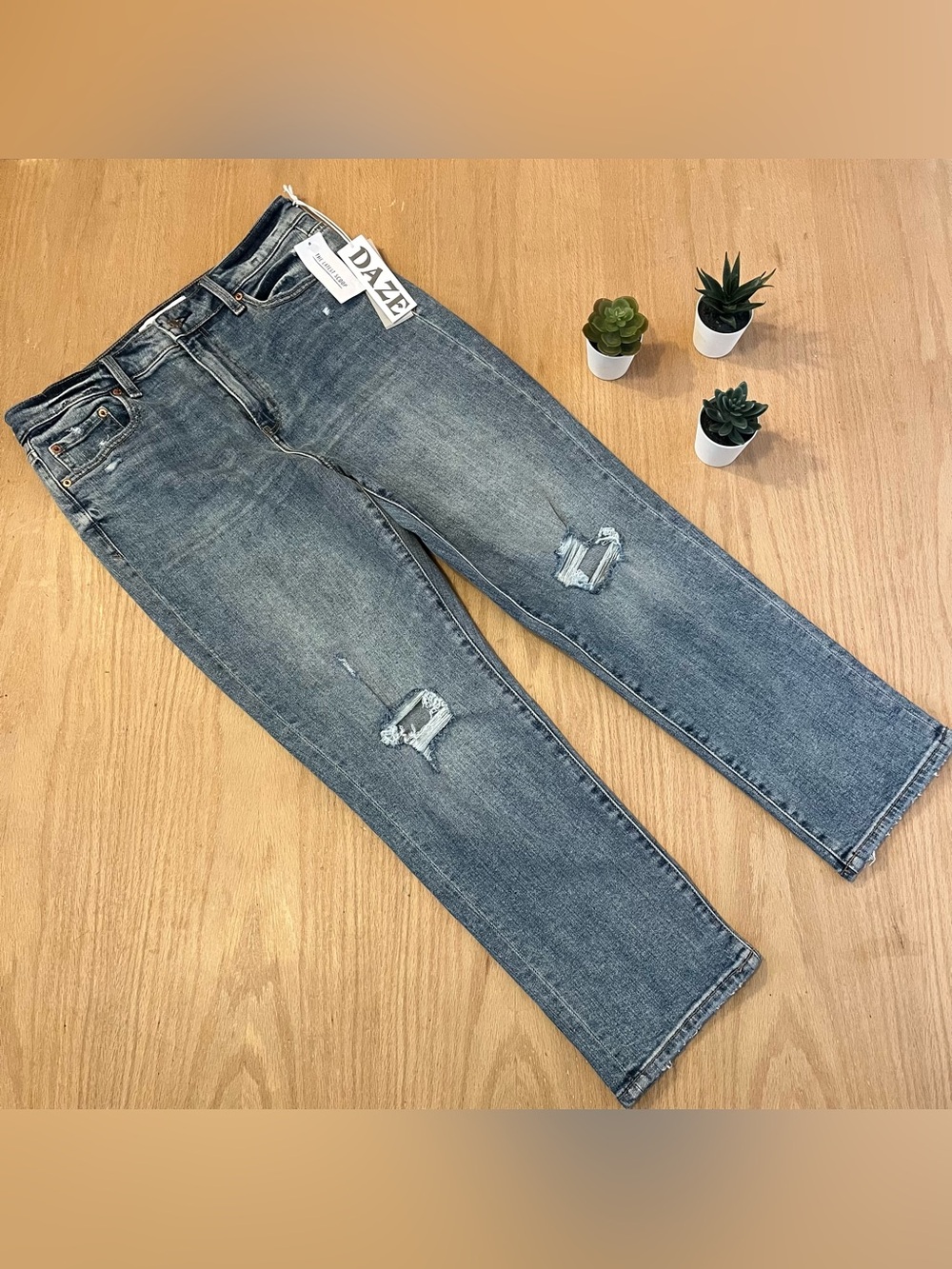 NWT Daze Denim Daily Driver High Rise Slim Straight Cropped Jeans
